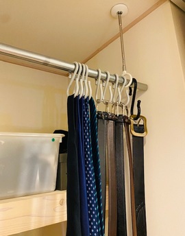 取り出し1秒のネクタイ収納