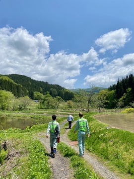 庄内地区不法投棄防止合同パトロール実施中
