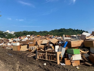 水災害後の秋田市へ行く